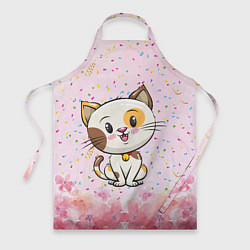 Фартук кулинарный Милый пятнистый котик, цвет: 3D-принт