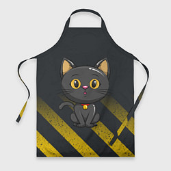 Фартук Черный кот желтые полосы