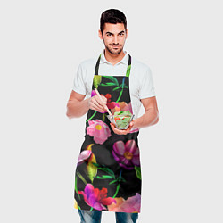 Фартук кулинарный Цветочный узор Floral pattern, цвет: 3D-принт — фото 2