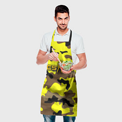 Фартук кулинарный Counter-Strike Камуфляж Жёлто-Коричневый, цвет: 3D-принт — фото 2