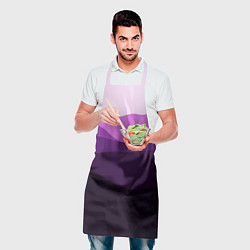 Фартук кулинарный Фиолетовый градиент горы абстракция, цвет: 3D-принт — фото 2