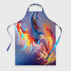 Фартук кулинарный Замерзшее пламя, цвет: 3D-принт