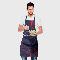 Фартук кулинарный Символ AUDI на фоне грозы, цвет: 3D-принт — фото 2
