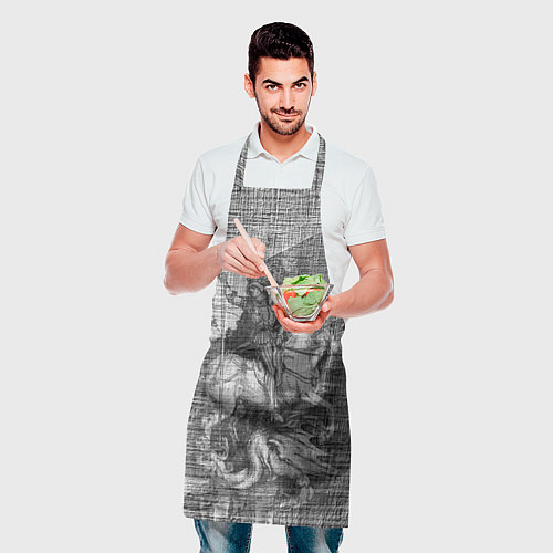 Фартук Альбрехт Дюрер Всадник побеждающий дракона Гравюра / 3D-принт – фото 2