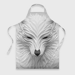 Фартук кулинарный Волк - белый, цвет: 3D-принт