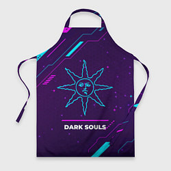 Фартук Символ Dark Souls Sun в неоновых цветах на темном