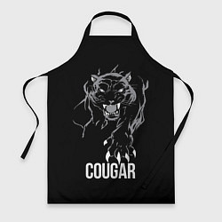 Фартук кулинарный Cougar on the hunt - Пума на охоте, цвет: 3D-принт