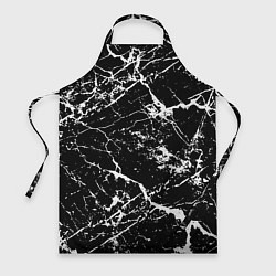 Фартук кулинарный Текстура чёрного мрамора Texture of black marble, цвет: 3D-принт