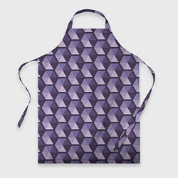Фартук кулинарный Фиолетовые шестиугольники, цвет: 3D-принт
