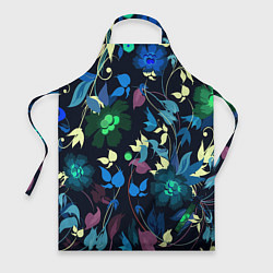 Фартук кулинарный Color summer night Floral pattern, цвет: 3D-принт