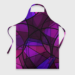 Фартук кулинарный Абстрактный в пурпурных тонах узор, цвет: 3D-принт