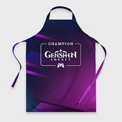 Фартук Genshin Impact Gaming Champion: рамка с лого и джо