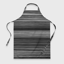 Фартук кулинарный Black and white thin stripes Тонкие полосы, цвет: 3D-принт