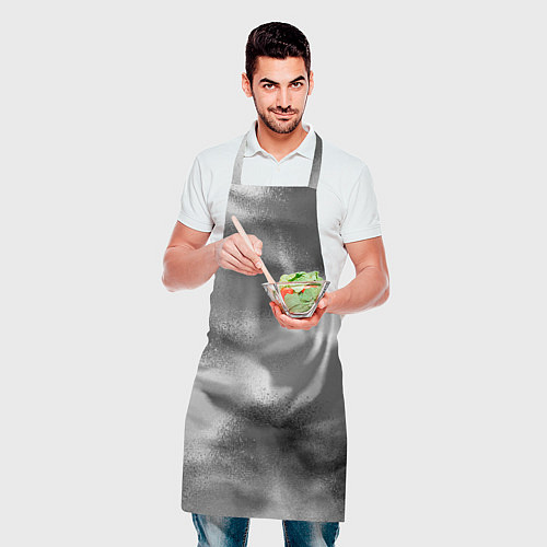 Фартук В серых тонах абстрактный узор gray abstract patte / 3D-принт – фото 2