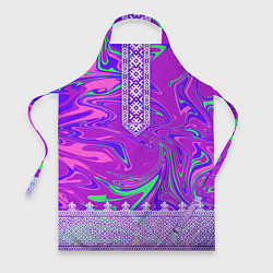 Фартук кулинарный Славянская рубаха с разводами, цвет: 3D-принт