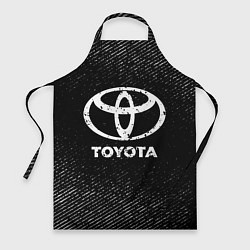 Фартук кулинарный Toyota с потертостями на темном фоне, цвет: 3D-принт