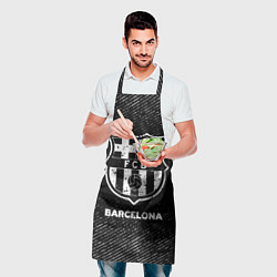 Фартук кулинарный Barcelona с потертостями на темном фоне, цвет: 3D-принт — фото 2