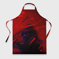 Фартук кулинарный Абстрактная краски и фигура - Красный, цвет: 3D-принт