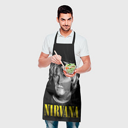 Фартук кулинарный Nirvana - Kurt Donald Cobain, цвет: 3D-принт — фото 2