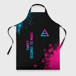 Фартук кулинарный Thirty Seconds to Mars Neon Gradient, цвет: 3D-принт