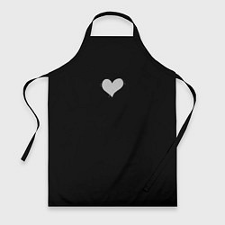 Фартук кулинарный Сердце - заплатка, цвет: 3D-принт