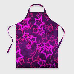 Фартук кулинарный Purple stars, цвет: 3D-принт