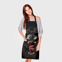 Фартук кулинарный Злой волк с открытой пастью, цвет: 3D-принт — фото 2