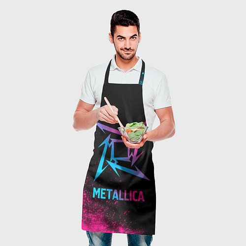 Фартук Metallica - neon gradient / 3D-принт – фото 2