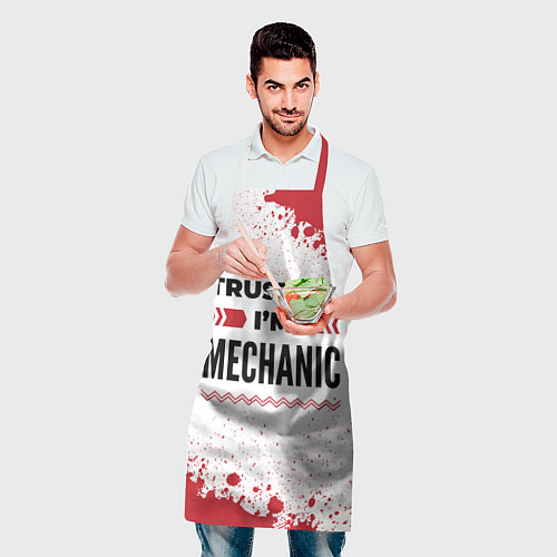 Фартук Trust me Im mechanic white / 3D-принт – фото 2