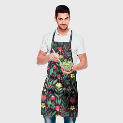 Фартук кулинарный Цветочный акварельный паттерн, цвет: 3D-принт — фото 2