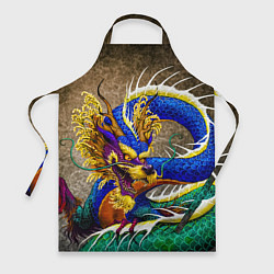 Фартук кулинарный Разноцветный Японский Дракон, цвет: 3D-принт