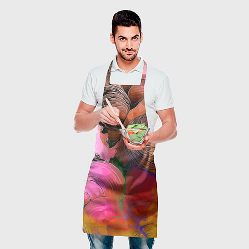 Фартук Стилизованная композиция из океанских ракушек / 3D-принт – фото 2