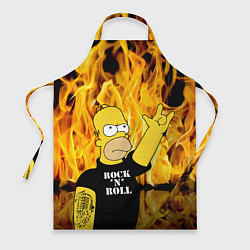 Фартук кулинарный Homer Simpson - Rock n Roll!, цвет: 3D-принт