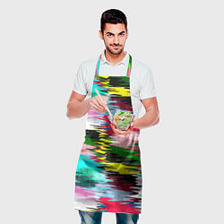 Фартук кулинарный Абстрактный многоцветный неоновый узор, цвет: 3D-принт — фото 2