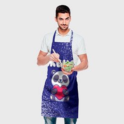 Фартук кулинарный Женя панда с сердечком, цвет: 3D-принт — фото 2