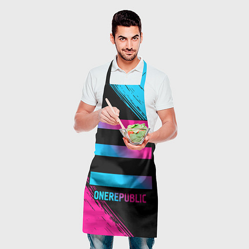 Фартук OneRepublic - neon gradient / 3D-принт – фото 2