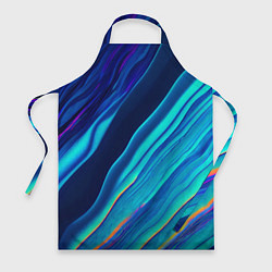 Фартук Голографические волны, тёмная абстракция