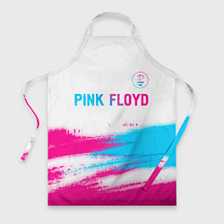 Фартук кулинарный Pink Floyd neon gradient style: символ сверху, цвет: 3D-принт