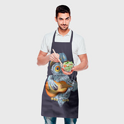 Фартук кулинарный Сова музыкант с гитарой, цвет: 3D-принт — фото 2