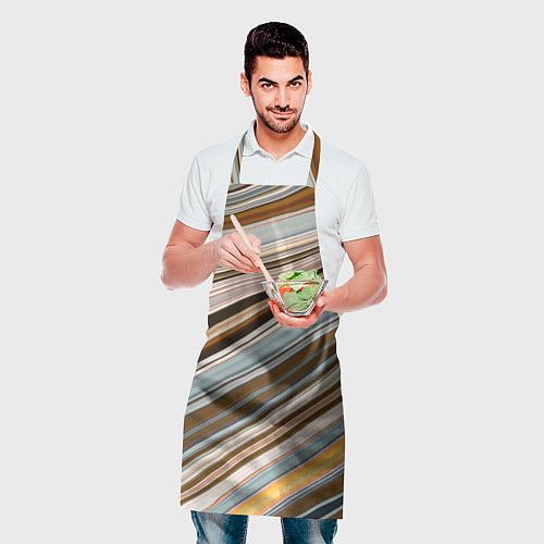 Фартук Colored wavy lines / 3D-принт – фото 2