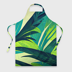 Фартук кулинарный Яркие тропические листья пальмы, цвет: 3D-принт
