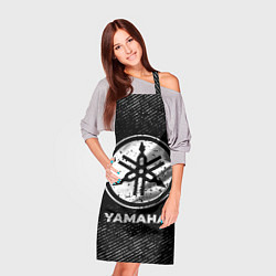 Фартук кулинарный Yamaha с потертостями на темном фоне, цвет: 3D-принт — фото 2