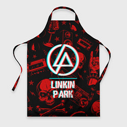 Фартук кулинарный Linkin Park rock glitch, цвет: 3D-принт