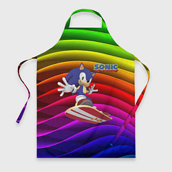 Фартук кулинарный Sonic - hedgehog - skateboarding - bands, цвет: 3D-принт