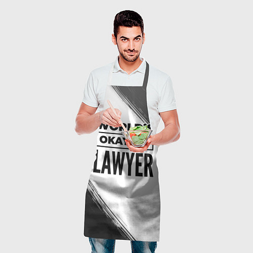 Фартук Worlds okayest lawyer - white / 3D-принт – фото 2