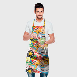 Фартук кулинарный Skzoo stickers characters, цвет: 3D-принт — фото 2