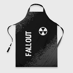 Фартук кулинарный Fallout glitch на темном фоне: надпись, символ, цвет: 3D-принт