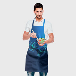 Фартук кулинарный Ихтиандр : человек - амфибия рисунок, цвет: 3D-принт — фото 2