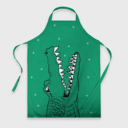 Фартук кулинарный Крокодил ловит снежинки, цвет: 3D-принт