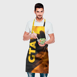 Фартук кулинарный GTA - gold gradient: надпись, символ, цвет: 3D-принт — фото 2